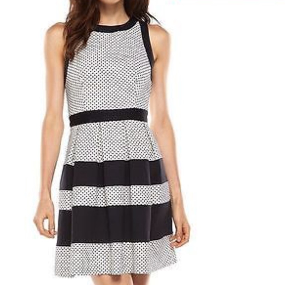 Nwot❣️ Elle polka dot striped Dress 12